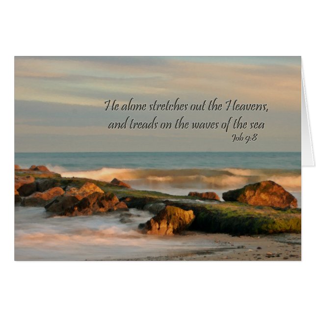 ジョブ9:8岩と波の海 (正面横)