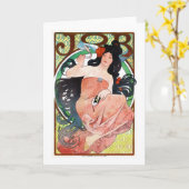 ジョブ、ミュシャ カード (黄色い花)