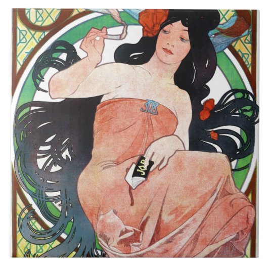 ジョブ、ミュシャ タイル (正面)