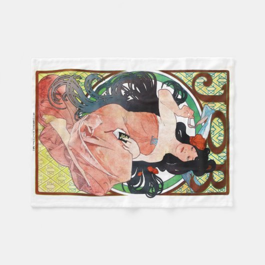 ジョブ、ミュシャ フリースブランケット (正面(横))