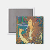 ジョブ、ミュシャ マグネット (正面/裏面)