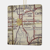 ジョプリン・ミズーリヴィンテージの地図 セラミックオーナメント (左)