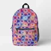 ジョヤ数々の・イブの色幾何学模様バックパック プリントバックパック (正面)