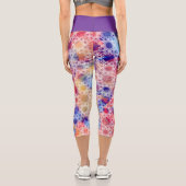 ジョヤ数々の・イブの色幾何学模様ヨガ・カプリス カプリレギンス (裏面)