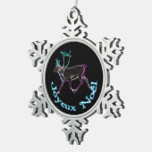 ジョユёーNoL – 電気カリブー スノーフレークピューターオーナメント (右)