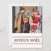 ジョユフランスのヌエルレッドストライプファミリーフォト シーズンカード (正面)