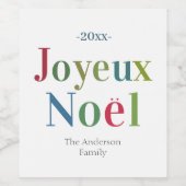 ジョユーカラフルノールクリスフランスのマス ワインラベル (シングルラベル)