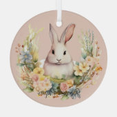 ジョユーズパケスイースターバニーフローラリースGl ガラスオーナメント (裏面)