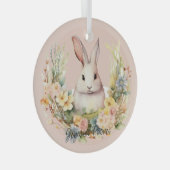 ジョユーズパケスイースターバニーフローラリースGl ガラスオーナメント (正面右)