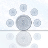 ジョユーックスノールブルースキャロップ紙コースター ペーパーコースター