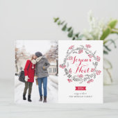 ジョユーヌエルウィンターベリーリースクリスマスフォト シーズンカード (スタンド正面)