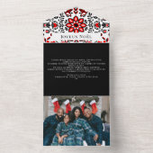 ジョユーヌエルスカンジナビア様式クリスマス オールインワン招待状 (内側)