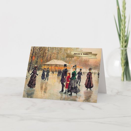 ジョユーヌエル。クリスマスカーフランスのド シーズンカード (正面)