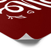 ジョユーヌールシンプルレッドクリスフランスのマス ポスター (角)