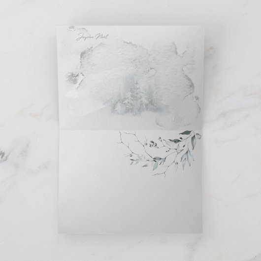 ジョユーノエルウッ素朴ドシーウォーターカラーリース カード (内部)