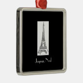 ジョユーノエルエッフェルタワーフランスのクリスマスオーナメント メタルオーナメント (右)