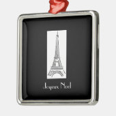 ジョユーノエルエッフェルタワーフランスのクリスマスオーナメント メタルオーナメント (左)