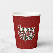 ジョユーノエルクリスフランスのマス文字 紙コップ (裏面)