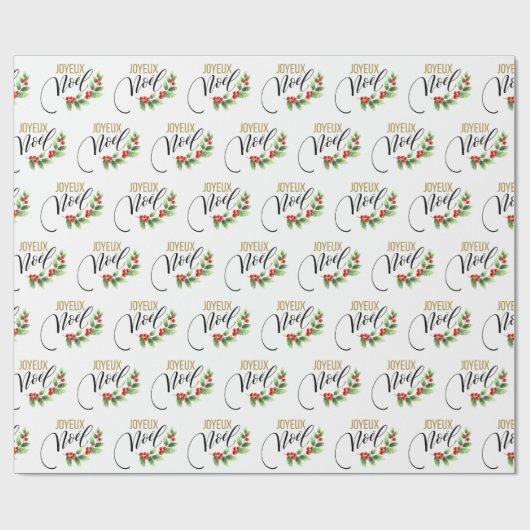 ジョユーノエルシックホリーフローラ |クリスマス ラッピングペーパー (フラット)