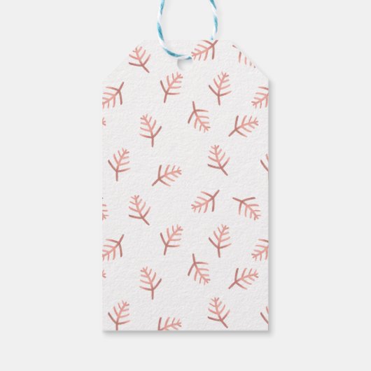 ジョユーノエルバラ金ゴールドモダンホリデーミニマリスト ギフトタグ (裏面)