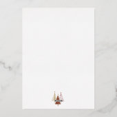 ジョユーノエルフェスティバル写真モダンクリスマス金ゴールド 箔シーズンカード (裏面)