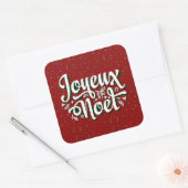 ジョユーノエルフランスのクリスマス文字紙 スクエアシール (封筒)
