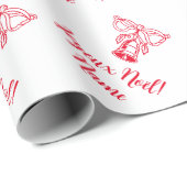 ジョユーノエルフランスのメリークリスマスラッピング紙 ラッピングペーパー (ロールコーナー)