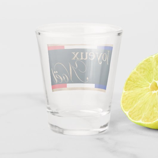 ジョユーノエルフランスの国旗のクリスマス ショットグラス (裏面)