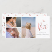 ジョユーノエル | バラ金ゴールド手書きホリデーフォト シーズンカード (正面/裏面)