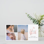 ジョユーノエル | バラ金ゴールド手書きホリデーフォト シーズンカード (スタンド正面)