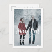 ジョユーノエル |ミニマルトレンディースクリプトクリスマス シーズンポストカード (正面/裏面)