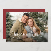 ジョユーノエル |写真フランスの付きクリスマス シーズンカード (正面/裏面)