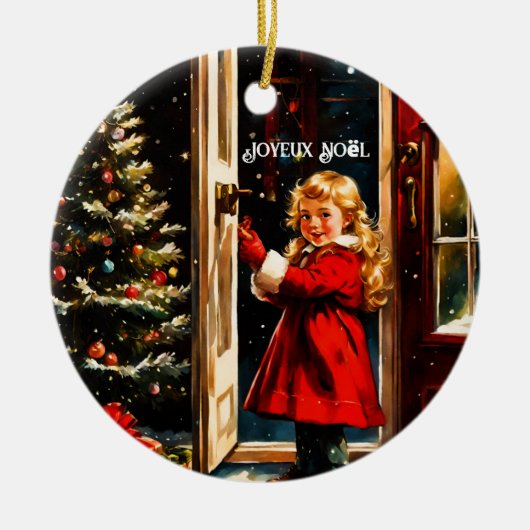 ジョユーノエル – 小さな女の子 セラミックオーナメント (正面)