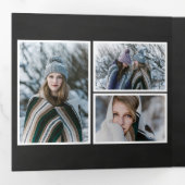 ジョユーノエル | Chalkboardのヴィンテージ数々の写真 三つ折りクリスマスカード (内部最初)