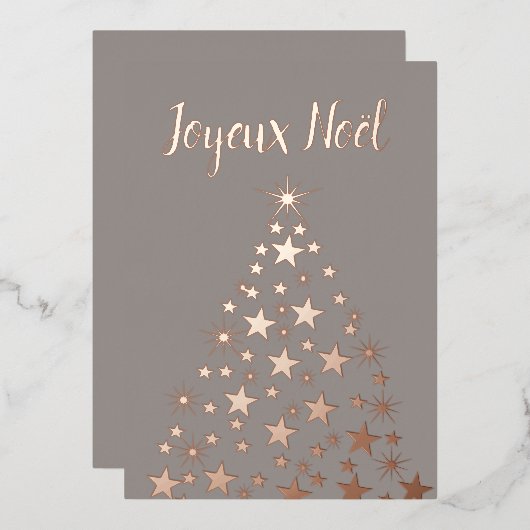 ジョユーノールクリスマスツリースターズバラ金ゴールド 箔シーズンカード (正面/裏面)