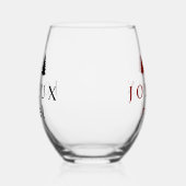 ジョユーノールクリスマスデザインウィズスノーフレーク ステムなしワイングラス (左)