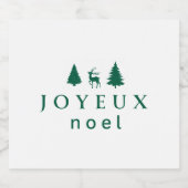 ジョユーノールクリスマスデザインウィズスノーフレーク ビールラベル (シングルラベル)