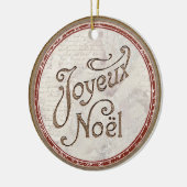 ジョユーノールシックフランスのメリークリスマスシャビー セラミックオーナメント (左)