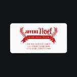 ジョユーノールホリデー住所 シール/レッド ラベル<br><div class="desc">休日の挨拶をスタイルで！</div>