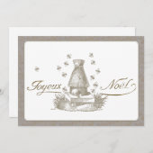 ジョユーノールメリークリスマスハイブフランスのビーズ シーズンカード (正面/裏面)