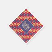 ジョユーノールメリーフランスのクリスマスフェスティバルシック スタンダードカクテルナプキン (角)