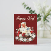 ジョユーノールレッドクリスマスヴィンテージサンタ シーズンポストカード (スタンド正面)