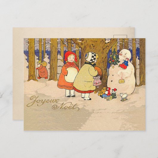 ジョユーノールヴィンテージクリスマス シーズンポストカード (正面/裏面)