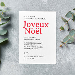 ジョユーフランスのヌエルレッドストライプクリスマスパーティー 招待状