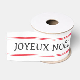 ジョユーフランスのヌエルレッドストライプクリスマス グログランリボン