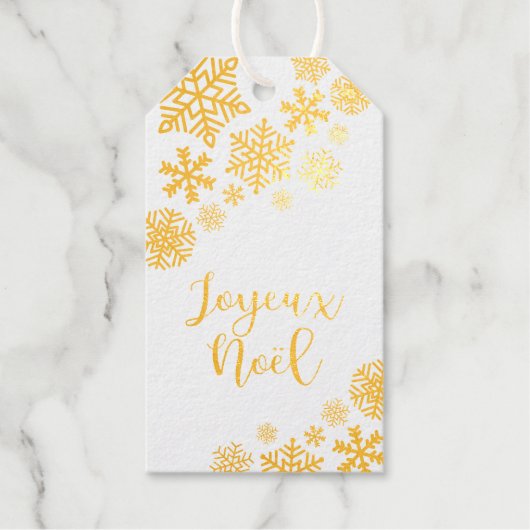 ジョユー・ノエル・メリー・クリスマスフランスの・インエレガント。 ギフトタグ (正面)