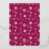 ジョユー・ノエル・メリー・クリスマスフランスの・インエレガント。 箔シーズンカード (裏面)