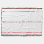 ジョユ伝統的ウフランスのノエルストライプクリスマス スローブランケット (正面)