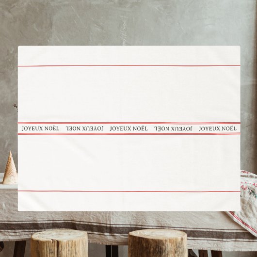 ジョユ伝統的ウフランスのノエルストライプクリスマス テーブルクロス