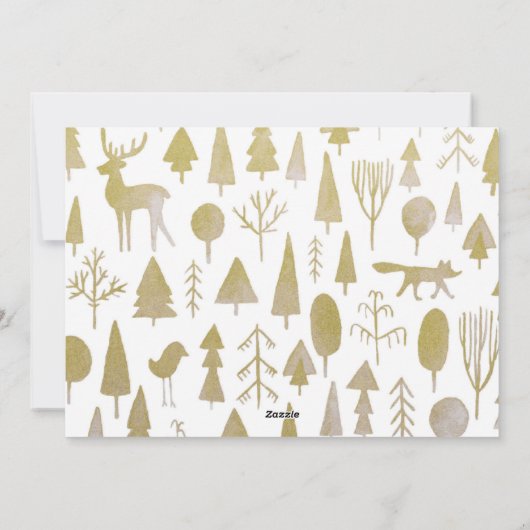 ジョヨーノエル金ゴールドファミリーフォトクリスマスカード シーズンカード (裏面)